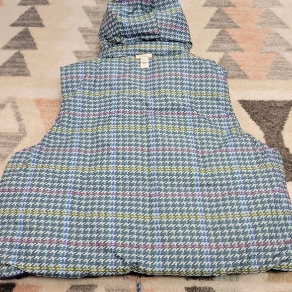 Sundance Tundra Bloom Reversible Vest Navy Blue Floral Puffer Houndstooth XXL - Picture 11 of 12